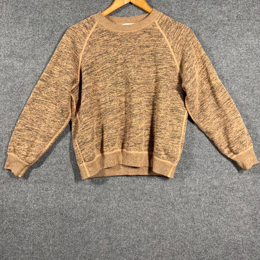 John Elliott Sweatshirt Mens Size 0 Marled Raglan Crewneck Made in USA Textrured